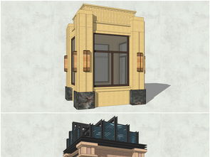 精品欧式古典风格岗亭保安室入口门房SU模型设计素材 其他模型大全 18490486
